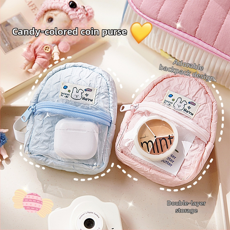 Mini audinio kubo formos rankinė ir monetų dėžutė, daugiafunkcinė saugykla makiažui ir darbiniams paviršiams, vasaros 2025 leidimas