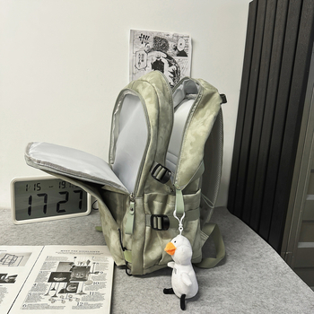 Nothing раница за ученици – Oxford плат, водоустойчива, износоустойчива, уличен стил