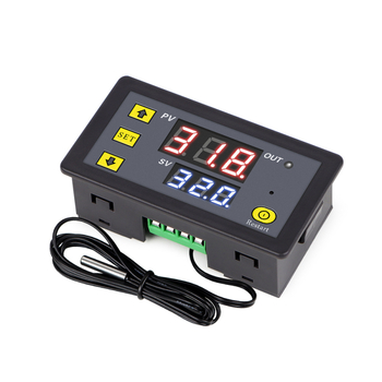 Trickle ZFX-W1608 termostatas su nuotolinio valdymo, skaitmeninis ekranas, temperatūros ir drėgmės dviguba kontrolė, 220V, 1 modulinis montavimas