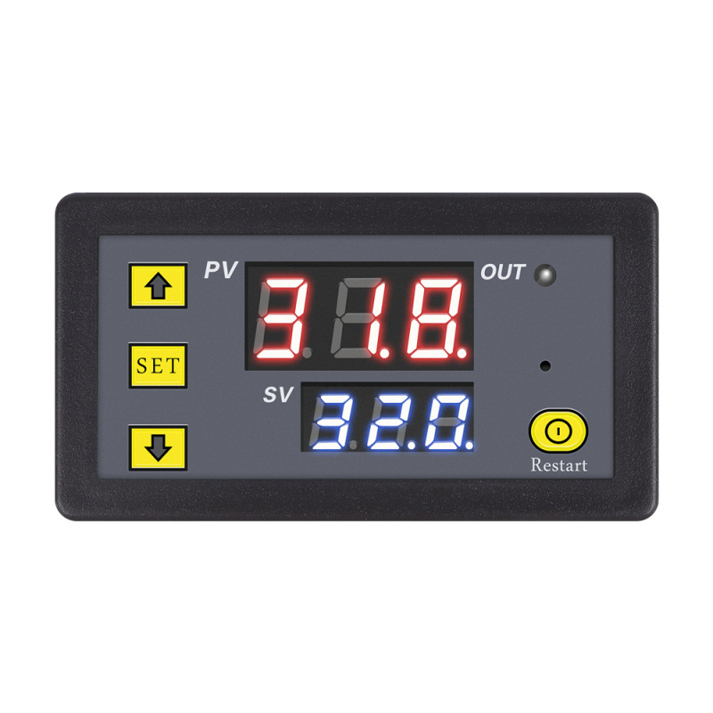 Trickle ZFX-W1608 termostatas su nuotolinio valdymo, skaitmeninis ekranas, temperatūros ir drėgmės dviguba kontrolė, 220V, 1 modulinis montavimas