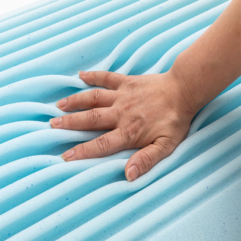 Pagalvė iš atminties putų, bangų forma, universalus naudojimas