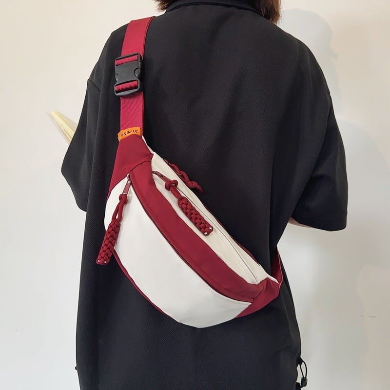 Crossbody rankinė miesto stiliuje, Oxford audinys, 2023 vasara, užtrauktuko uždarymas