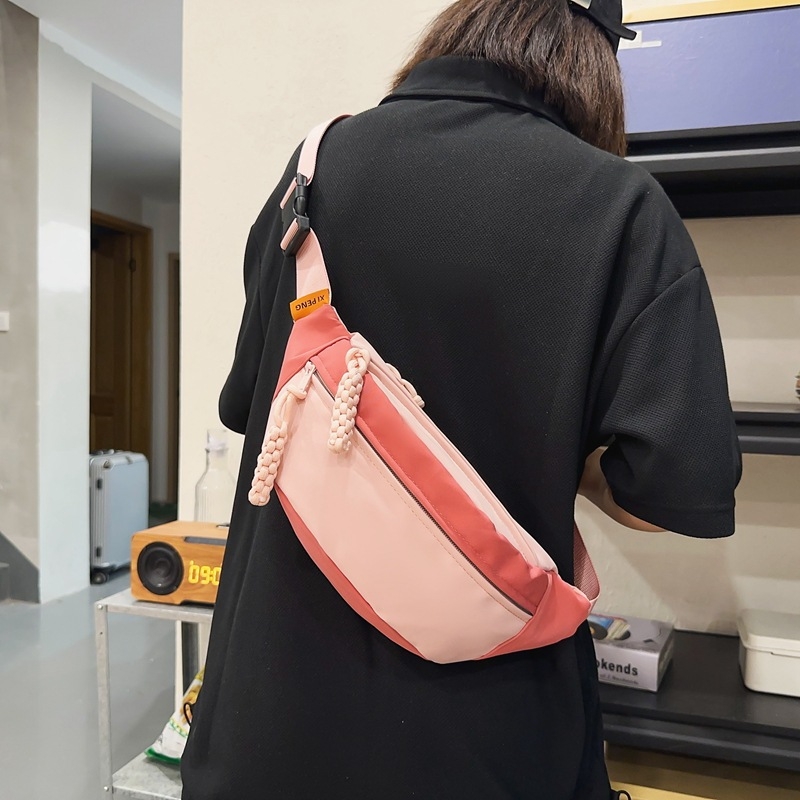 Crossbody rankinė miesto stiliuje, Oxford audinys, 2023 vasara, užtrauktuko uždarymas