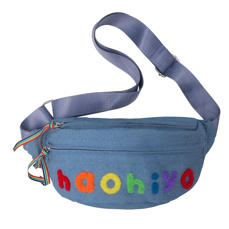 Crossbody rankinė miesto stiliuje, Oxford audinys, 2023 vasara, užtrauktuko uždarymas