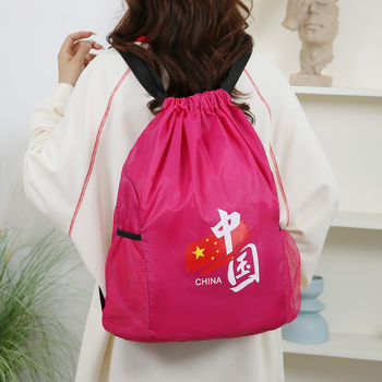 Sportinė kuprinė su virvele kelionėms — lengvas nailoninis krepšys didelė talpa, atsparus vandeniui, kvėpuojantis, apsauga nuo vagių, vidinė telefono kišenė