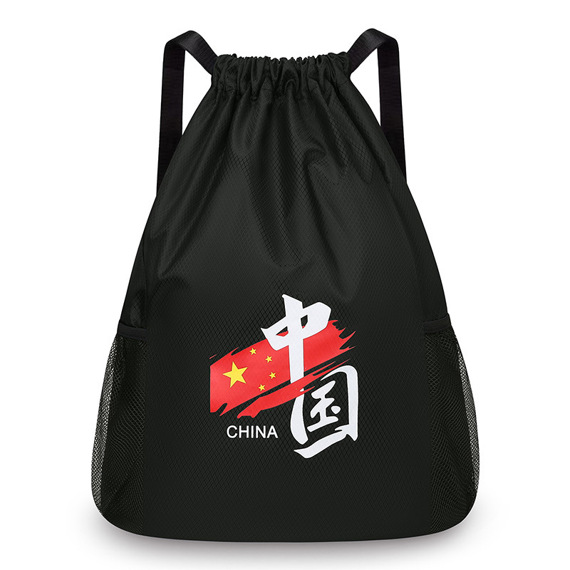 Sportinė kuprinė su virvele kelionėms — lengvas nailoninis krepšys didelė talpa, atsparus vandeniui, kvėpuojantis, apsauga nuo vagių, vidinė telefono kišenė