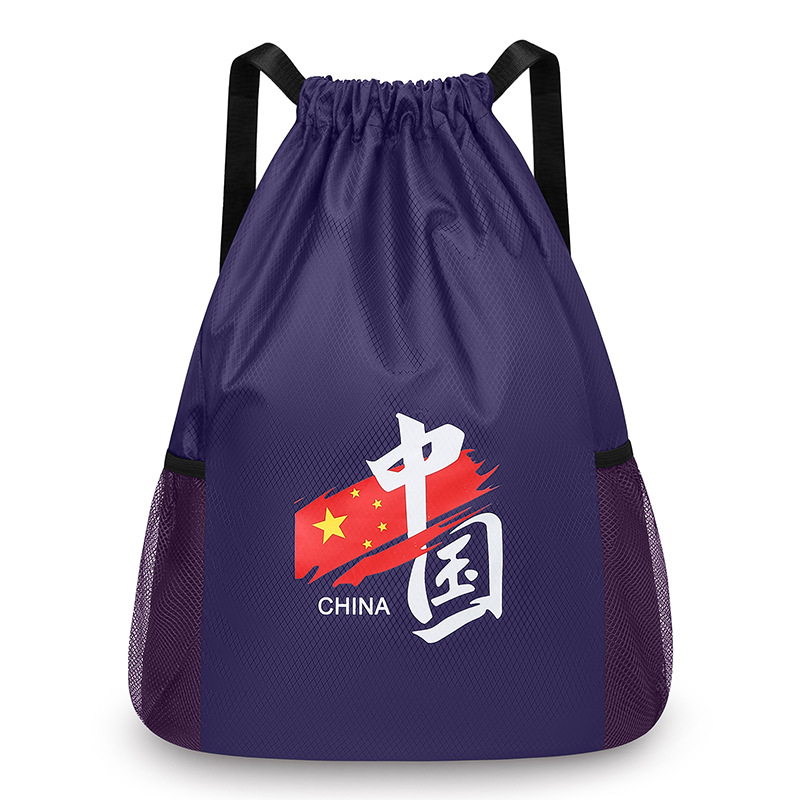 Sportinė kuprinė su virvele kelionėms — lengvas nailoninis krepšys didelė talpa, atsparus vandeniui, kvėpuojantis, apsauga nuo vagių, vidinė telefono kišenė