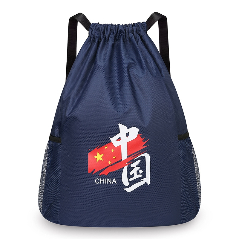 Sportinė kuprinė su virvele kelionėms — lengvas nailoninis krepšys didelė talpa, atsparus vandeniui, kvėpuojantis, apsauga nuo vagių, vidinė telefono kišenė