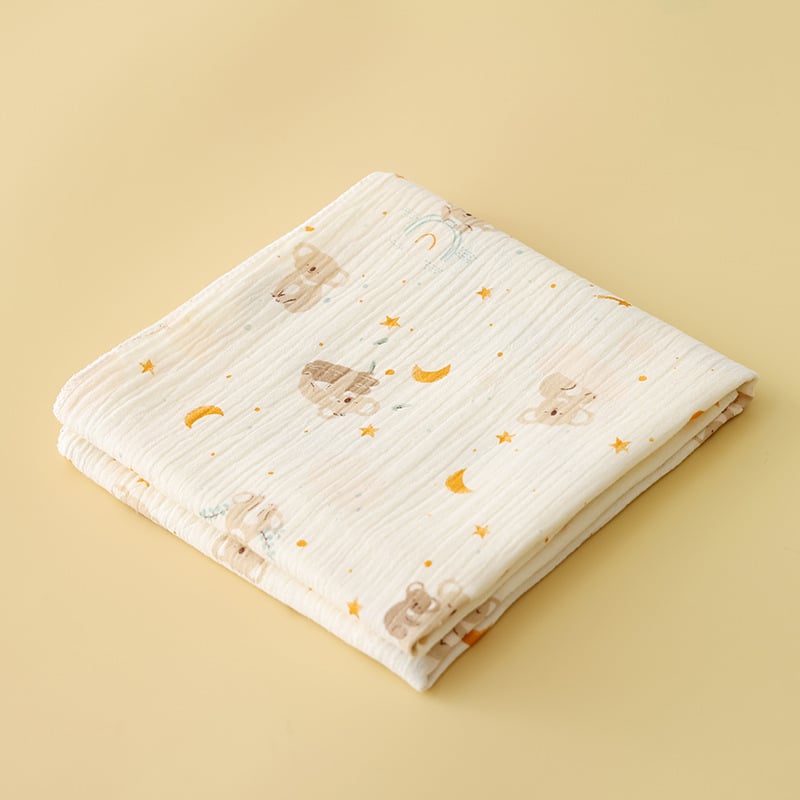 Kūdikio dviejų sluoksnių marlės įvyniojimo rankšluostis, Jiayang, 32S siūlai, spausdinimas, iki 50 g