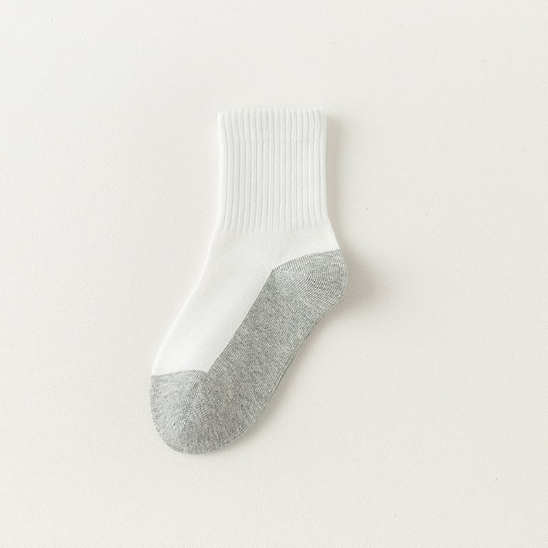 Детски чорапи за момчета и момичета, 100% памук, устойчиви на миризма, дишащи и абсорбират потта, средна дължина, за деца 3–8 години