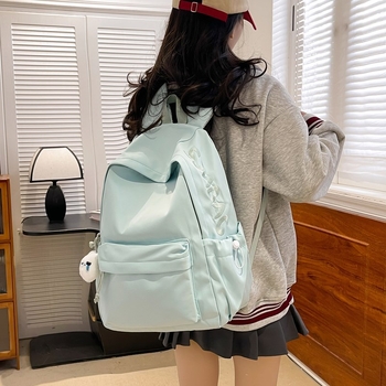 Ученическа раница с голям капацитет и разширяем дизайн, оксфорд плат, въздушна презрамка, за ученици прогимназия