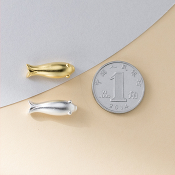 Aksesuāri rokassprādzei: sudraba pērlītes ar zivs rakstu, elektrogalvanizācija, 3D atdalītāji DIY juvelierizstrādēm