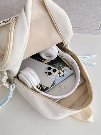 Little Elite γυναικείο νάιλον αδιάβροχο σακίδιο με ζωϊκό σχέδιο, καμπύλες ιμάντες ώμου