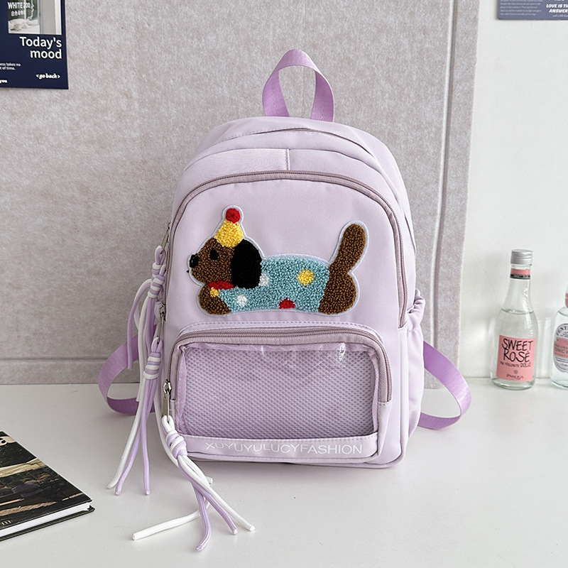 Little Elite γυναικείο νάιλον αδιάβροχο σακίδιο με ζωϊκό σχέδιο, καμπύλες ιμάντες ώμου