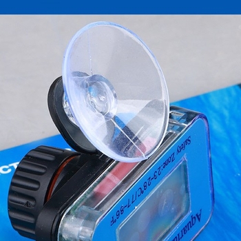 Цифров LCD термометър за аквариум с вакуумна чашка – пластмасов корпус, измерва температурата на водата