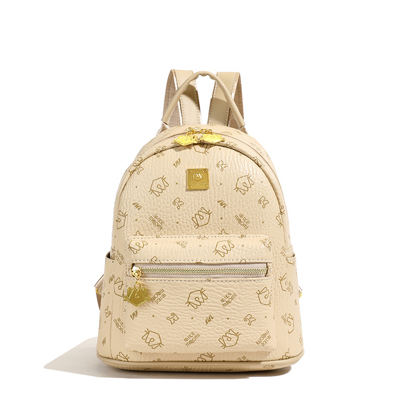 Moteriška PU kuprinė, miesto minimalistinis stilius, 2025 m. pavasaris, užtrauktukas uždarymas, nešiojamojo kompiuterio kišenė