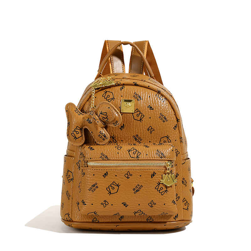 Moteriška PU kuprinė, miesto minimalistinis stilius, 2025 m. pavasaris, užtrauktukas uždarymas, nešiojamojo kompiuterio kišenė