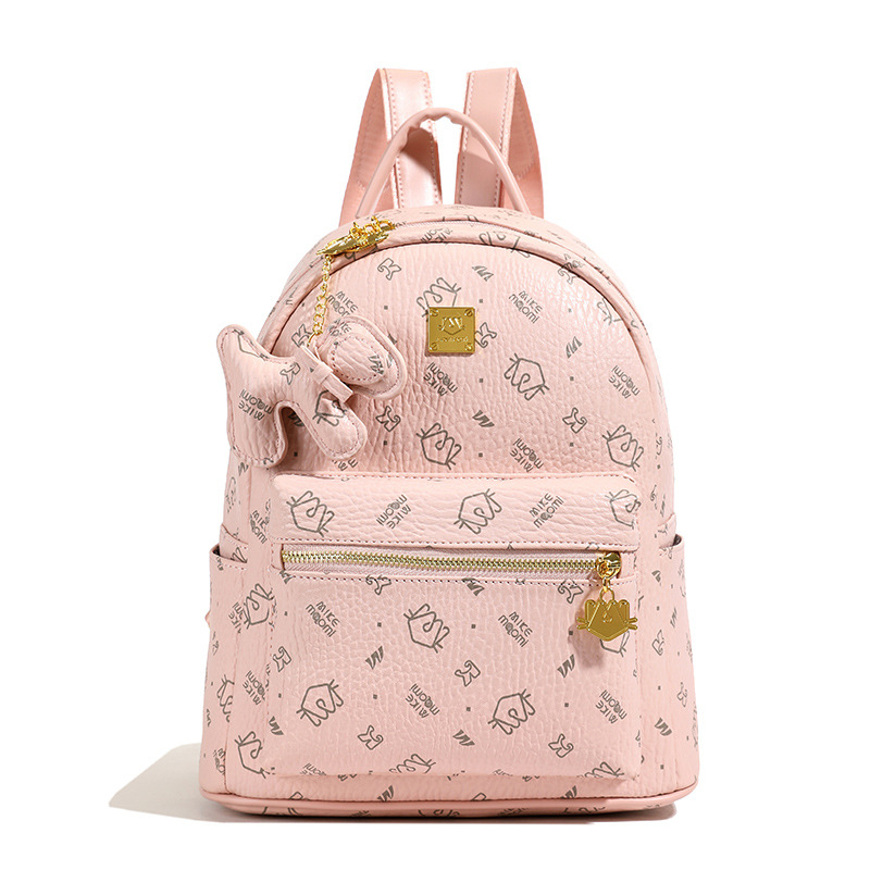 Moteriška PU kuprinė, miesto minimalistinis stilius, 2025 m. pavasaris, užtrauktukas uždarymas, nešiojamojo kompiuterio kišenė