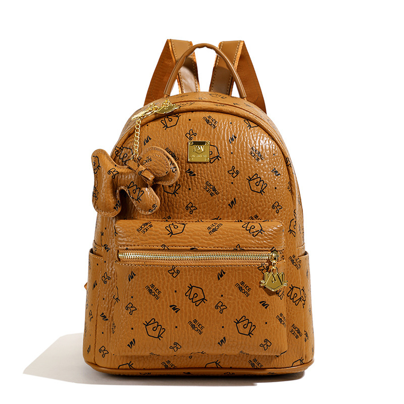 Moteriška PU kuprinė, miesto minimalistinis stilius, 2025 m. pavasaris, užtrauktukas uždarymas, nešiojamojo kompiuterio kišenė