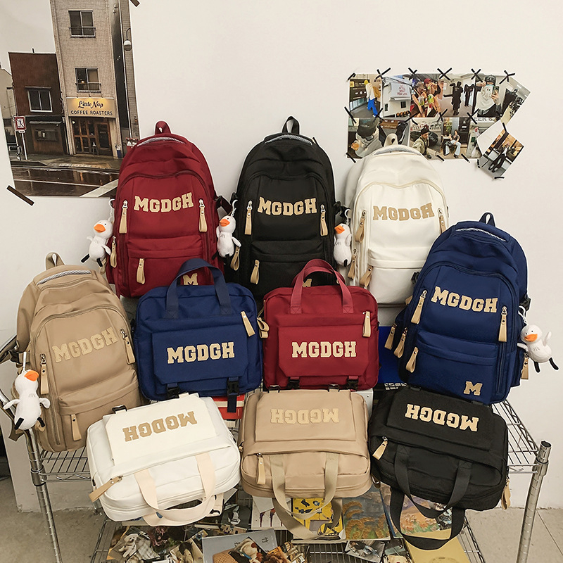 Σχολικό σακίδιο – σετ δύο τεμαχίων (Oxford ύφασμα, πίσω πάνελ με φυσιολογική καμπύλη, unisex, στυλ χαλάρωσης για ταξίδια, Άνοιξη 2025)