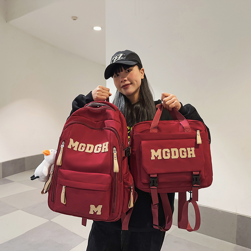 Σχολικό σακίδιο – σετ δύο τεμαχίων (Oxford ύφασμα, πίσω πάνελ με φυσιολογική καμπύλη, unisex, στυλ χαλάρωσης για ταξίδια, Άνοιξη 2025)