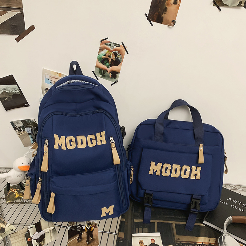 Σχολικό σακίδιο – σετ δύο τεμαχίων (Oxford ύφασμα, πίσω πάνελ με φυσιολογική καμπύλη, unisex, στυλ χαλάρωσης για ταξίδια, Άνοιξη 2025)