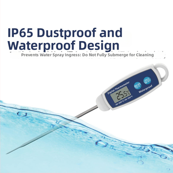 Kt/kitai namų maisto termometras, atsparus vandeniui, skirtas virtuvei ir kepsniams, 0.1°C rezoliucija
