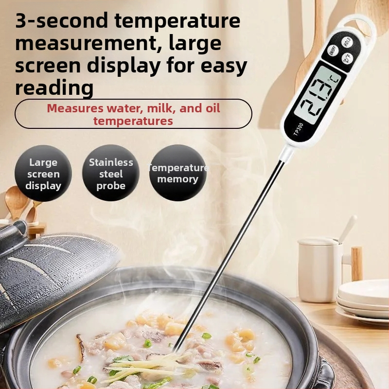 Maisto termometras su zondo tipu – aukštos tikslumos, virtuvei, kūdikių pienui, vandeniui ir aliejui