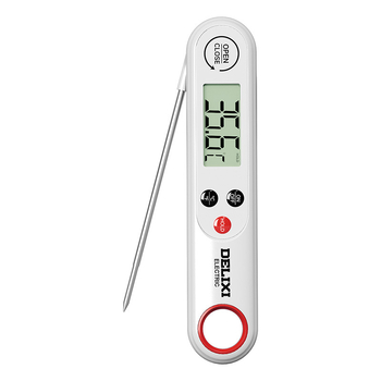 Delixi atsparus vandeniui sulankstomas maisto termometras, diapazonas -50°C iki 300°C, 0.1°C raiška, 304 nerūdijančio plieno zondas