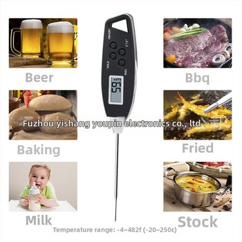 Maisto termometras – Yishang Superior Products; temperatūros raiška ±0,1 °C; pritaikoma apdorojimo funkcija; pakuotė 100 vnt
