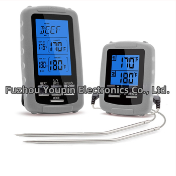 Belaidis dviejų kanalų maisto termometras su skaitmeniniu ekranu – diapazonas -20°C iki 300°C, raiška 1°C, tikslumas ±1°C