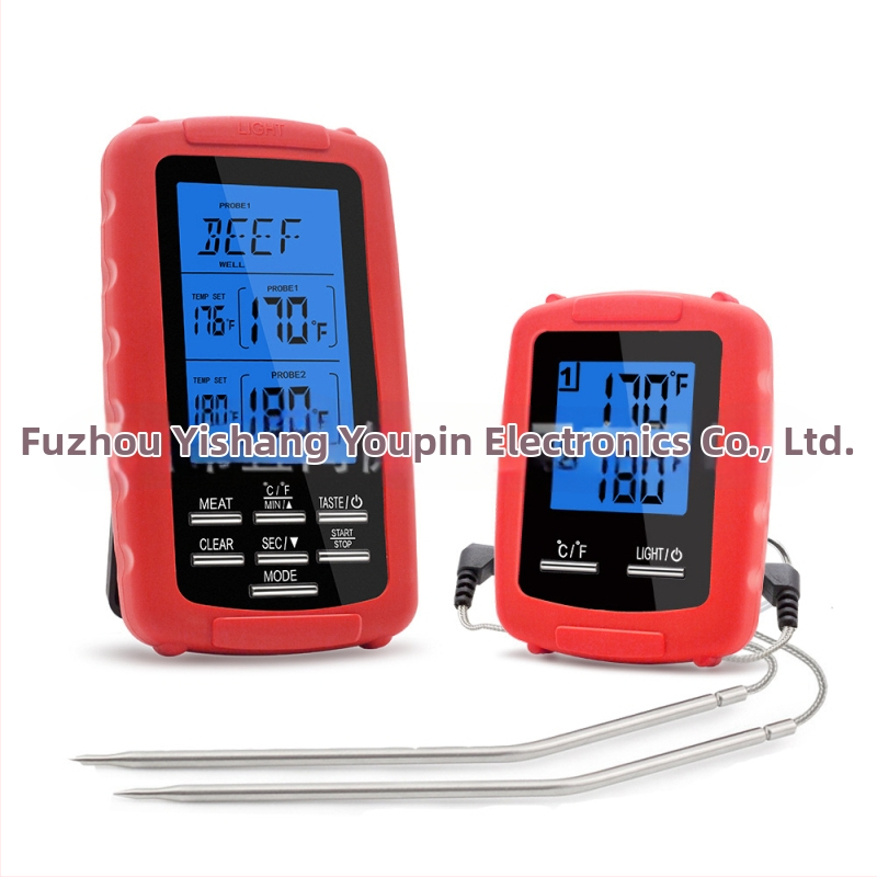 Belaidis dviejų kanalų maisto termometras su skaitmeniniu ekranu – diapazonas -20°C iki 300°C, raiška 1°C, tikslumas ±1°C