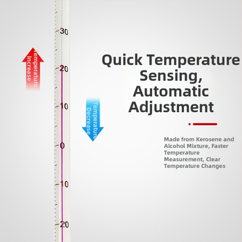 Laboratorinis vandens termometras su stiklo lazdele, 1°C rezoliucija, pakuotė 500 vnt., pritaikytas apdorojimas