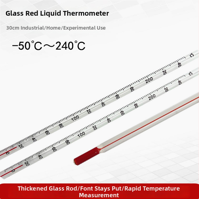 Laboratorinis vandens termometras su stiklo lazdele, 1°C rezoliucija, pakuotė 500 vnt., pritaikytas apdorojimas