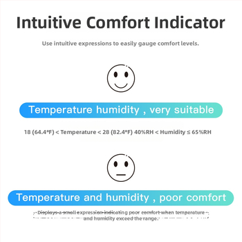 Bluetooth mini elektrinis temperatūros ir drėgmės matuoklis su LCD ekranu, diapazonas -5–55 °C, tikslumas ±0,5 °C