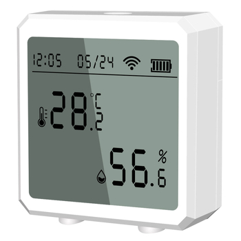 WiFi temperatūros ir drėgmės jutiklis išmaniu ryšiu (3x AAA baterijos)