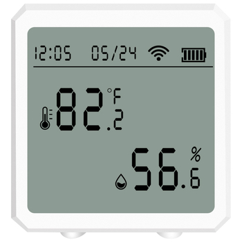 WiFi temperatūros ir drėgmės jutiklis išmaniu ryšiu (3x AAA baterijos)