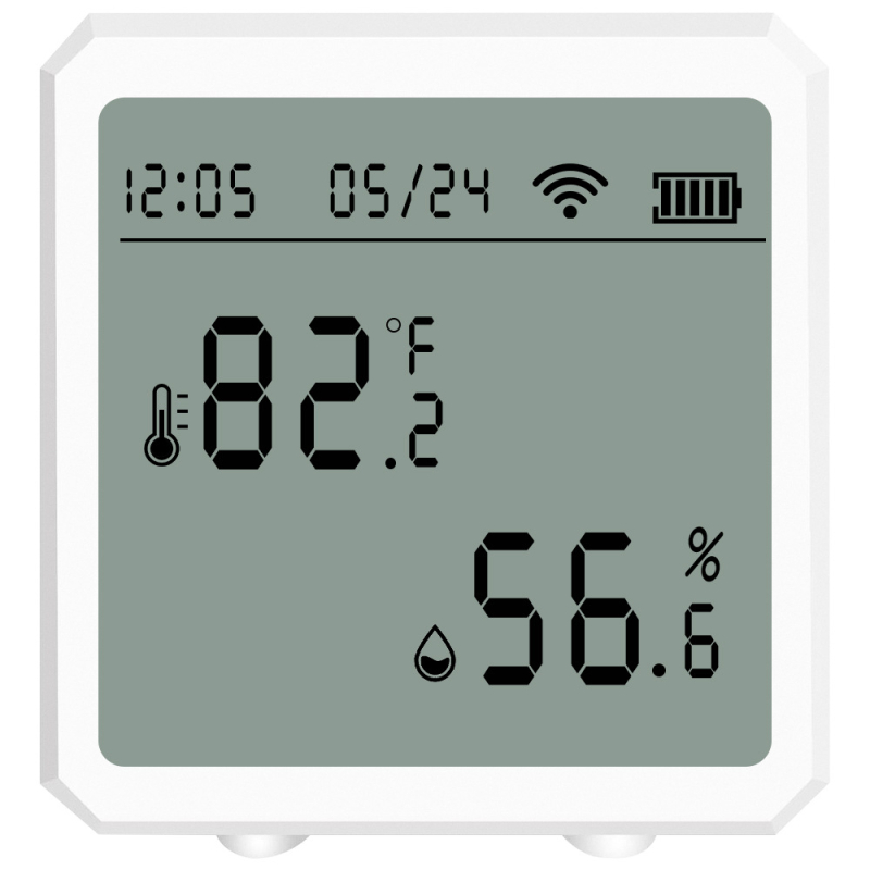 WiFi temperatūros ir drėgmės jutiklis išmaniu ryšiu (3x AAA baterijos)