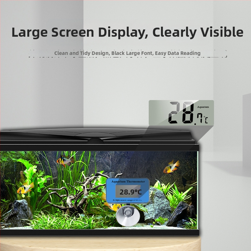 Akvariumo vandens termometras iš ABS medžiagos, matuoja vandens temperatūrą, palaiko privačias prekių ženklus