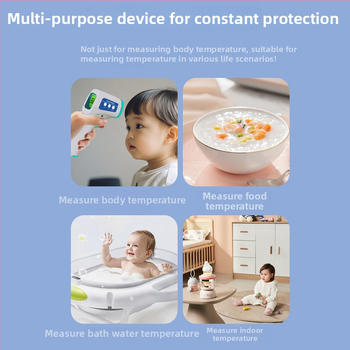 Meditsiinilise klassiga kontaktivaba infrapunatermomeeter otsmepõhja jaoks, 1-sekundiline mõõtmine, 35–42°C vahemik