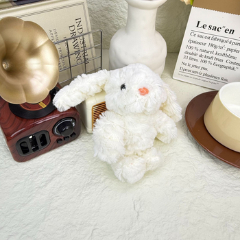 Плюшено зайче с дълги уши — мини зайче за обличане, мека играчка, висулка за чанта и ключодържател, PP памук за пълнеж, персонализирани пробни образци