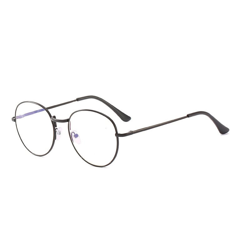 7703 Nauji metaliniai akiniai nuo mėlynos šviesos vyrams ir moterims, korėjietiško stiliaus retro stiliaus apvalūs rėmeliai, didelės raiškos skaitymo akiniai vidutinio ir vyresnio amžiaus žmonėms