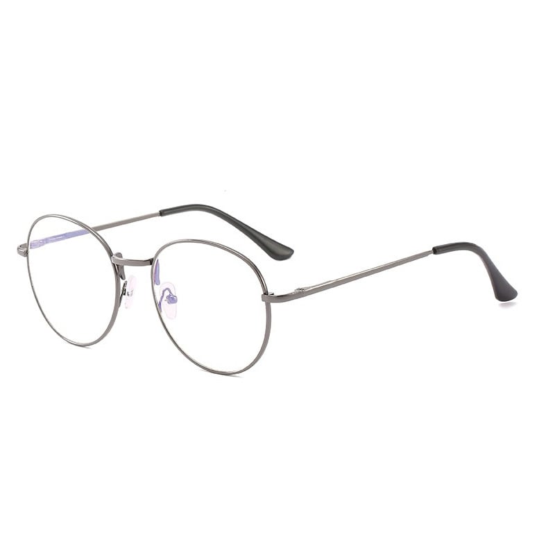 7703 Nauji metaliniai akiniai nuo mėlynos šviesos vyrams ir moterims, korėjietiško stiliaus retro stiliaus apvalūs rėmeliai, didelės raiškos skaitymo akiniai vidutinio ir vyresnio amžiaus žmonėms