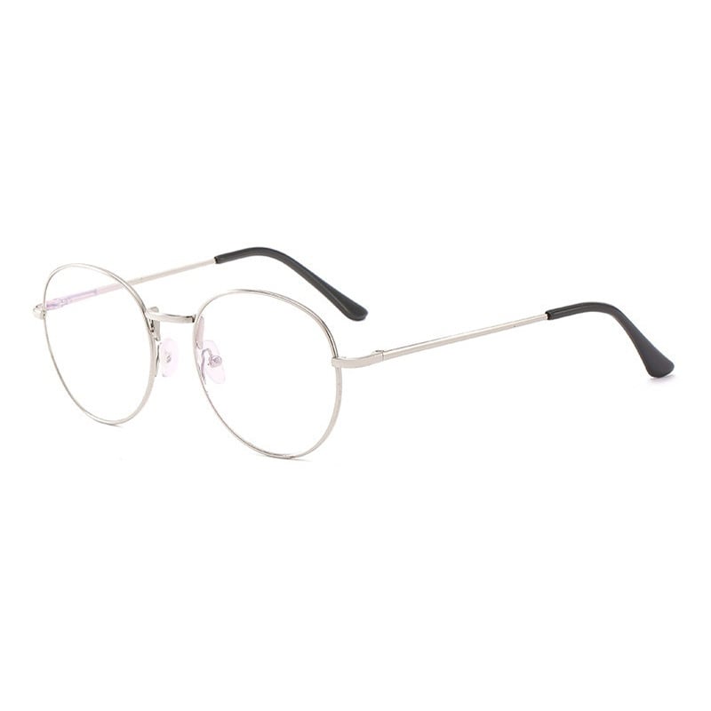 7703 Nauji metaliniai akiniai nuo mėlynos šviesos vyrams ir moterims, korėjietiško stiliaus retro stiliaus apvalūs rėmeliai, didelės raiškos skaitymo akiniai vidutinio ir vyresnio amžiaus žmonėms