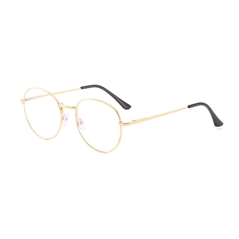 7703 Nauji metaliniai akiniai nuo mėlynos šviesos vyrams ir moterims, korėjietiško stiliaus retro stiliaus apvalūs rėmeliai, didelės raiškos skaitymo akiniai vidutinio ir vyresnio amžiaus žmonėms