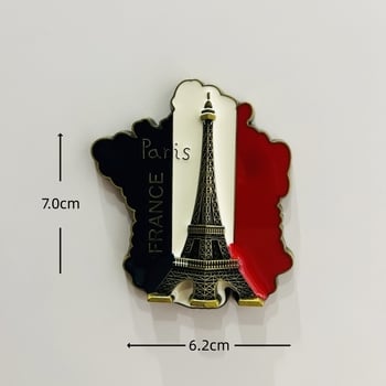 Pariis, Prantsusmaa: Arc de Triomphe, Notre Dame'i katedraal, Eiffeli torni turistide suveniirid, baguette kaunistused, külmkapimagnetid