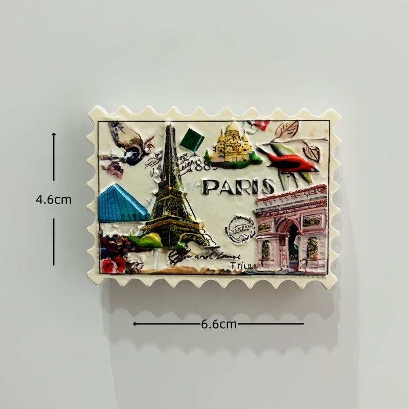 Pariis, Prantsusmaa: Arc de Triomphe, Notre Dame'i katedraal, Eiffeli torni turistide suveniirid, baguette kaunistused, külmkapimagnetid