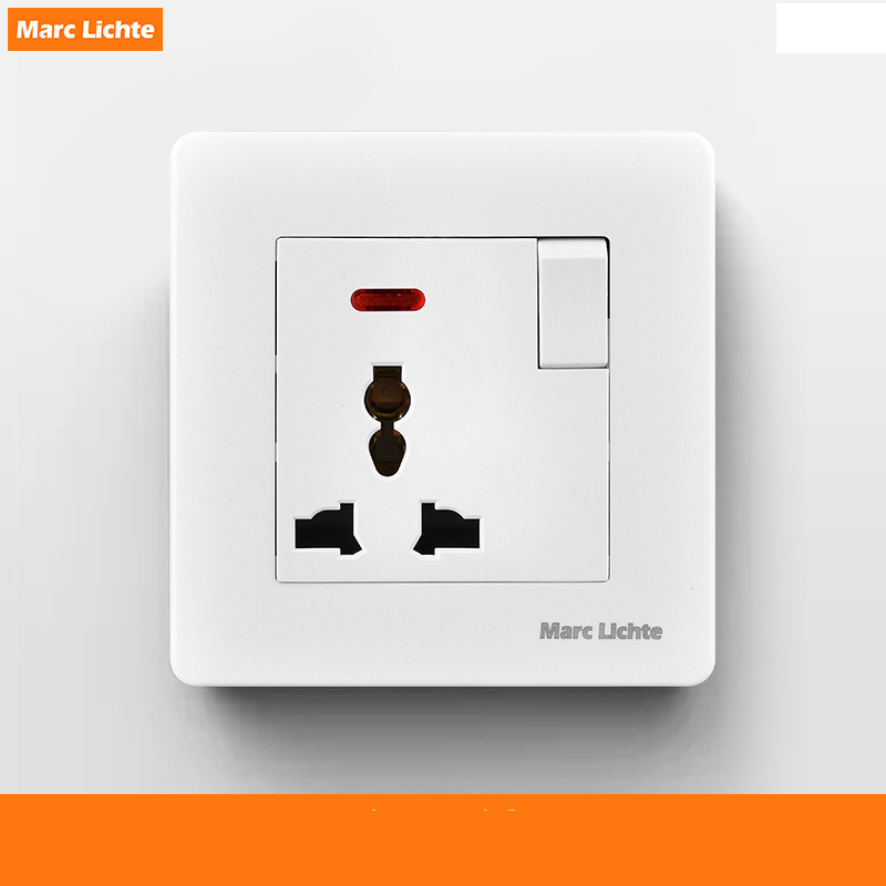 Πρίζα τοίχου USB 5 οπών 13A Βρετανικού προτύπου, πολλαπλών λειτουργιών, διεθνούς προτύπου, πίνακας έκδοσης Χονγκ Κονγκ και Μακάο με διακόπτη