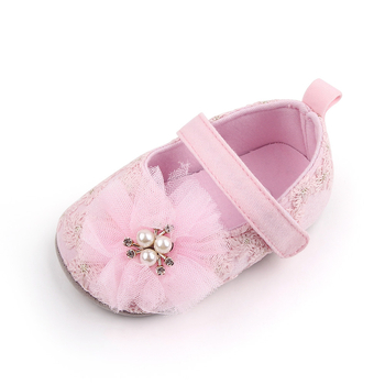 Бебешки обувки, перлени бебешки принцесни обувки, бебешки обувки, принцесни обувки с плитка уста, обувки за малки деца на едро 2603