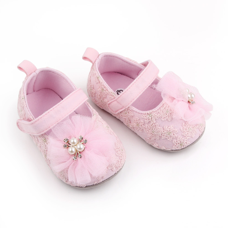 Бебешки обувки, перлени бебешки принцесни обувки, бебешки обувки, принцесни обувки с плитка уста, обувки за малки деца на едро 2603